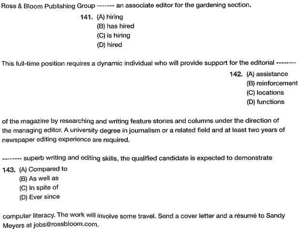 cách làm part 6 toeic
